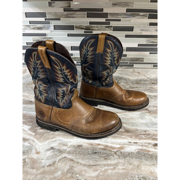 Justin Boots WK4665 Men's Stampede Collection Work Boot Size 11 D Round Toe